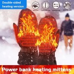 Full Finger Heated Gloves Touch Screen Waterproof Windproof Men Women Electric Heating Mittens Winter Keep Warm Thermal Gloves Skiing
