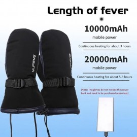 Full Finger Heated Gloves Touch Screen Waterproof Windproof Men Women Electric Heating Mittens Winter Keep Warm Thermal Gloves Skiing
