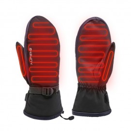 Full Finger Heated Gloves Touch Screen Waterproof Windproof Men Women Electric Heating Mittens Winter Keep Warm Thermal Gloves Skiing
