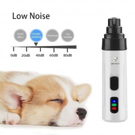 Rechargeable Electric Pet Nail Clippers - Quiet Trimmer for Cats and Dogs - USB Charging - Gentle Grooming for Paws
