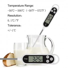 1pc Meat Food Candy Thermometer, Probe Instant Read Thermometer, Digital Cooking Kitchen BBQ Grill Thermometer With Long Probe For Liquids Pork Milk Yogurt Deep Fry Roast Baking Temperature
