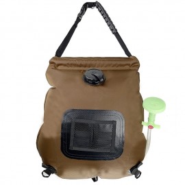 20L Water Bags Outdoor Camping Hiking Solar Shower Bag Heating Camping Shower Climbing Hydration Bag Hose Switchable Shower Head
