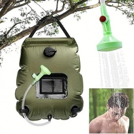 20L Water Bags Outdoor Camping Hiking Solar Shower Bag Heating Camping Shower Climbing Hydration Bag Hose Switchable Shower Head
