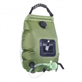 20L Water Bags Outdoor Camping Hiking Solar Shower Bag Heating Camping Shower Climbing Hydration Bag Hose Switchable Shower Head
