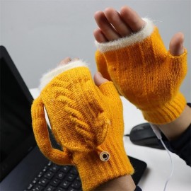 Winter Electric Heating Warm Gloves Usb Gloves Plush Mobile Power Computer Electric Heating Gloves Beer Mug Shape Glove
