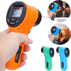 1PC Non-Contact Infrared Kitchen Thermometer Handheld Digital Infrared Thermometer IR Laser Thermometer -5050/550 Industrial Thermometer Meter Pyrometer(without Battery)
