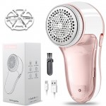 Fabric Shaver and Lint Remover with Cleaning Brush and Replaceable Stainless Steel Blades Sweater Epilator USB Charger to Remove Lint from Clothes
