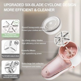 Fabric Shaver and Lint Remover with Cleaning Brush and Replaceable Stainless Steel Blades Sweater Epilator USB Charger to Remove Lint from Clothes

