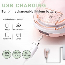 Fabric Shaver and Lint Remover with Cleaning Brush and Replaceable Stainless Steel Blades Sweater Epilator USB Charger to Remove Lint from Clothes
