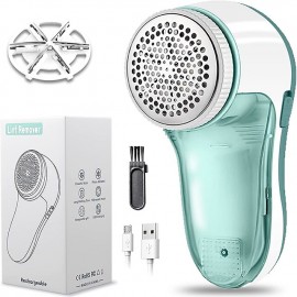 Fabric Shaver and Lint Remover with Cleaning Brush and Replaceable Stainless Steel Blades Sweater Epilator USB Charger to Remove Lint from Clothes
