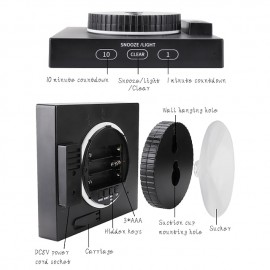 Creative Waterproof Silent Clock Bathroom Electronic Wall Clock Temperature Humidity Chronometer With Suction Cup Kitchen Moisture-Proof Timer
