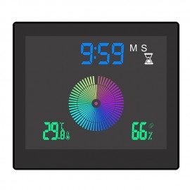 Creative Waterproof Silent Clock Bathroom Electronic Wall Clock Temperature Humidity Chronometer With Suction Cup Kitchen Moisture-Proof Timer

