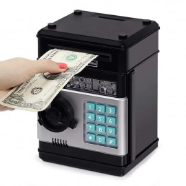 Piggy Bank, Electronic ATM Password Cash Coin Can Auto Scroll Paper Money Saving Box Toy Gift for Kids

