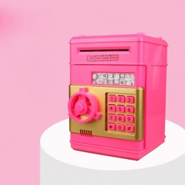 Piggy Bank, Electronic ATM Password Cash Coin Can Auto Scroll Paper Money Saving Box Toy Gift for Kids
