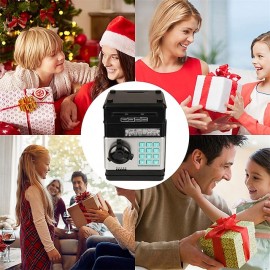 Piggy Bank, Electronic ATM Password Cash Coin Can Auto Scroll Paper Money Saving Box Toy Gift for Kids
