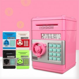 Piggy Bank, Electronic ATM Password Cash Coin Can Auto Scroll Paper Money Saving Box Toy Gift for Kids
