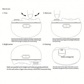 Electric Nail Clipper Safety Automatic Fingernail Clipper Portable Nail Trimmer Electric Nail Trimmer Manicure Tool For Kids Adults Elderly
