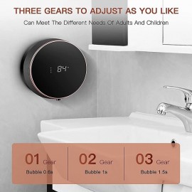 Wall Mount Automatic Foam Soap Dispensers LED Temperature Display Electric Touchless Infrared Sensor Foam Machine Liquid Dispens
