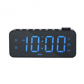 1pc Dynamic RGB Color Changing FM Radio Digital Alarm Clock with Sleep Timer and Dual Alarm - 8 Colors 12/24H Electronic LED Clock
