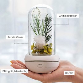 Artificial Flower USB LED Light Perfume Aromatherapy Essential Oil Diffuser Relieve Work Stress Relief Fatigue Waterless Belt Charging Plug-in Use Machine
