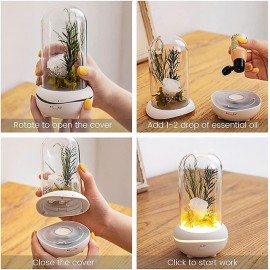 Artificial Flower USB LED Light Perfume Aromatherapy Essential Oil Diffuser Relieve Work Stress Relief Fatigue Waterless Belt Charging Plug-in Use Machine
