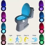 1pc Color Changing LED Toilet Bowl Light with Motion Sensor - Enhance Your Bathroom Experience with Ease Transform Your Bathroom with a Color-Changing LED Toilet Bowl Light - No Batteries Required!
