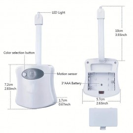 1pc Color Changing LED Toilet Bowl Light with Motion Sensor - Enhance Your Bathroom Experience with Ease Transform Your Bathroom with a Color-Changing LED Toilet Bowl Light - No Batteries Required!
