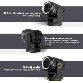 130W Car Heater Portable Windshield Defroster Heater 12v Windshield Defogger and Defroster
