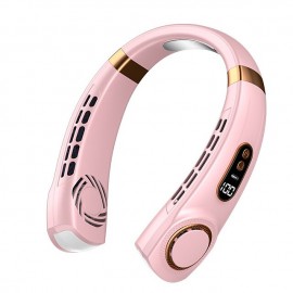 1Pack Portable Mini Hanging Neck Fan Digital Display Power Ventilador Portatil Bladeless Cooler Air Fans(Basic/Upgrade/Highest)
