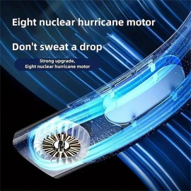 1Pack Portable Mini Hanging Neck Fan Digital Display Power Ventilador Portatil Bladeless Cooler Air Fans(Basic/Upgrade/Highest)
