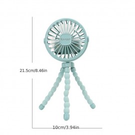 USB Charging Portable Fan Eight-claw Fish Mini Luminous Fan Can Be Hung Can Be Standing Can Be Wrapped Three Windshields
