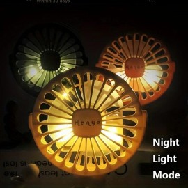 USB Charging Portable Fan Eight-claw Fish Mini Luminous Fan Can Be Hung Can Be Standing Can Be Wrapped Three Windshields
