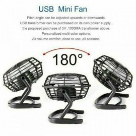 4" Mini USB Desk Indoor Fan Small Quiet Personal Cooler USB Powered Portable Table Fan
