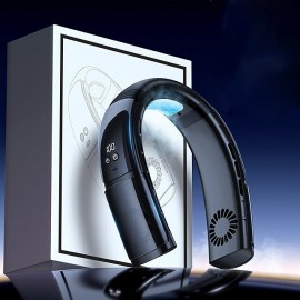 1pc Portable Bladeless Neck Fan Ice Porcelain Cold Wind Rechargeable Wearable Personal Fan With 360 Cooling Airflow  And Hands-Free Design Ideal For Travel And Indoor Use Summer Essent
