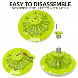 1pc Ceiling Fan With Light, Modern 18inch Remote Control Enclosed Low Profile Ceiling Fan With Light 3 Speed LED Dimming 3 Colors 8 Invisible Bladeless Flush Mount Fan Light Bedroom, Offices
