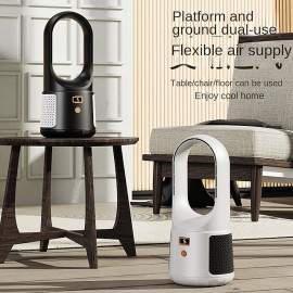 Portable Air Conditioner Electric Fan  Desktop Leafless Fan Mute Wireless Circulation Fan Home  Digital Display For Home Office Bedroom Tower Air Cooler
