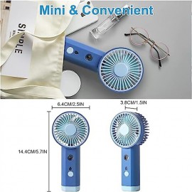Mini Handheld Fan with Spray Function and 3 Adjustable Speeds Portable Makeup Cooling Fan USB Rechargeable Pocket Fan with Lanyard for Home Office and Outdoor Activities
