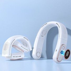 New Fans Cooling Sports USB Rechargeable Portable Fan Mini Hanging Neck Fan Air Cooler Air Conditioner Electric Fan (1200/4000mAh)
