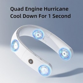 New Fans Cooling Sports USB Rechargeable Portable Fan Mini Hanging Neck Fan Air Cooler Air Conditioner Electric Fan (1200/4000mAh)
