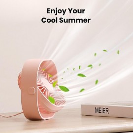 Small Personal USB Desk Fan,3 Speeds Portable Desktop Table Cooling Fan Powered by USB,Strong Wind,Quiet Operation,for Home Office Car Outdoor Travel
