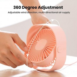 Small Personal USB Desk Fan,3 Speeds Portable Desktop Table Cooling Fan Powered by USB,Strong Wind,Quiet Operation,for Home Office Car Outdoor Travel
