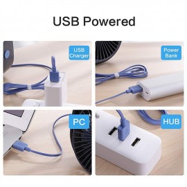 Small Personal USB Desk Fan,3 Speeds Portable Desktop Table Cooling Fan Powered by USB,Strong Wind,Quiet Operation,for Home Office Car Outdoor Travel
