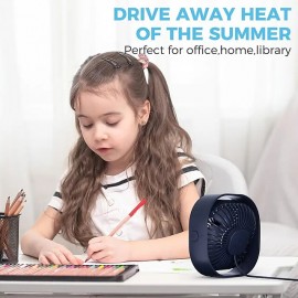 Small Personal USB Desk Fan,3 Speeds Portable Desktop Table Cooling Fan Powered by USB,Strong Wind,Quiet Operation,for Home Office Car Outdoor Travel
