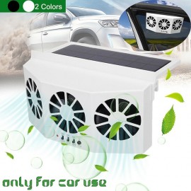 Solar Power Car Window Air Vent Auto Ventilato Conditioner Cool 3 Fan Cooler New
