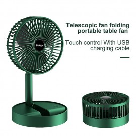 Portable USB Rechargeable Fan Office Household Foldable Telescopic Fan Low Noise High Battery Life Standby Mini Electric Fan
