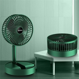 Portable USB Rechargeable Fan Office Household Foldable Telescopic Fan Low Noise High Battery Life Standby Mini Electric Fan
