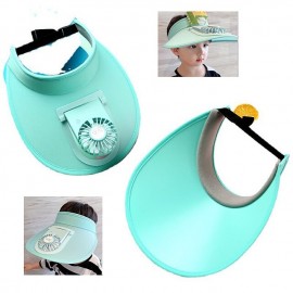 Candy Color USB Rechargeable Fan Cap Summer Fan Cap Adult Fan Cap
