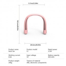 Lazy Hanging Neck Fan USB Charging Hanging Neck Cooling Fan Portable Bendable Outdoor Hanging Neck Fan
