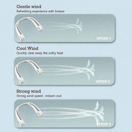 Lazy Hanging Neck Fan USB Charging Hanging Neck Cooling Fan Portable Bendable Outdoor Hanging Neck Fan
