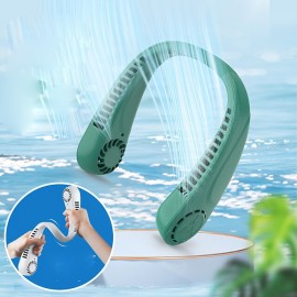USB Charging Electric Portable Hanging Small Neck Fan Student Bladeless Mini Sports Fan
